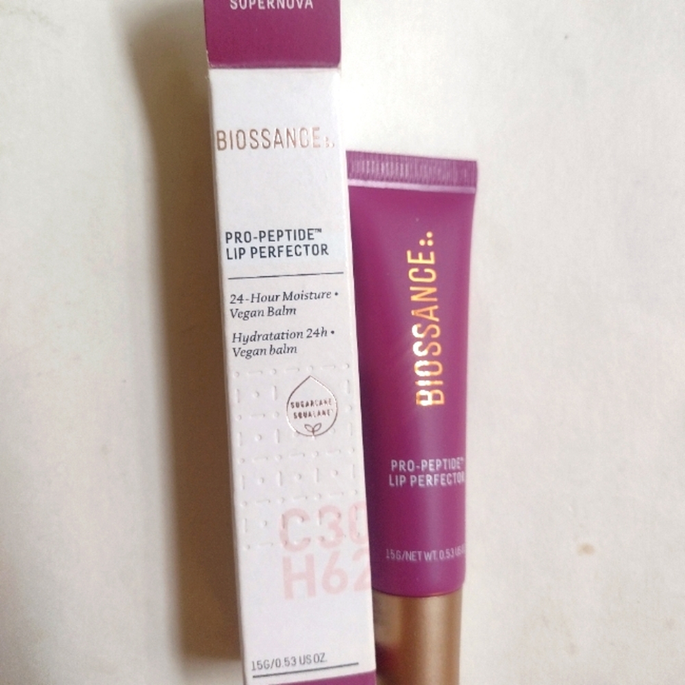 Biossance Pro Peptide Lip Perfector Balm, Supernova 25g, New Hydrating Gloss